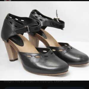 Twenty Two Buttery Soft Italian Leather Ankle Strap Mary Jane Boho Cork Heels